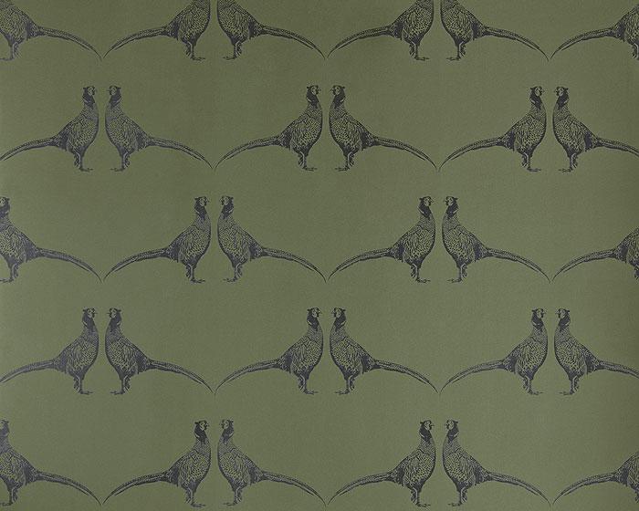 Barneby Gates Pheasant in Camo Green Wallpaper BG1500101