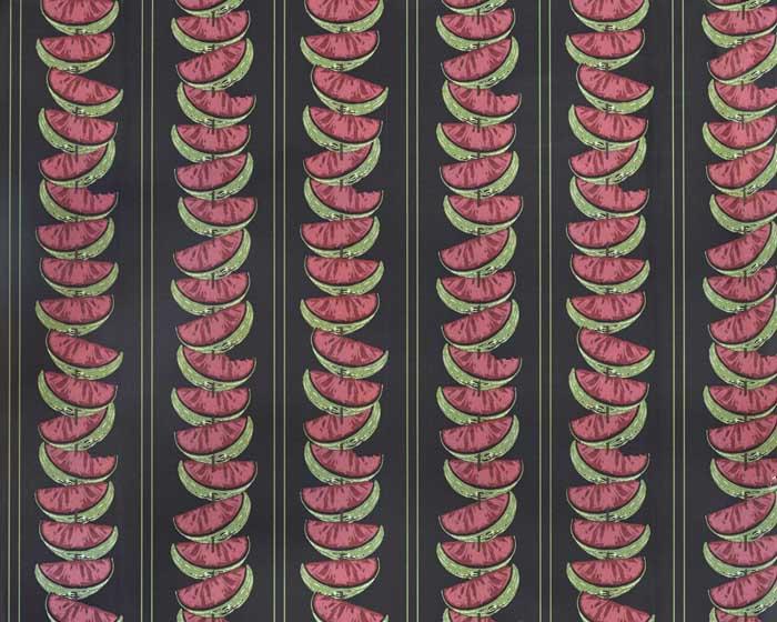 Barneby Gates Watermelon in Charcoal Wallpaper BG1800101