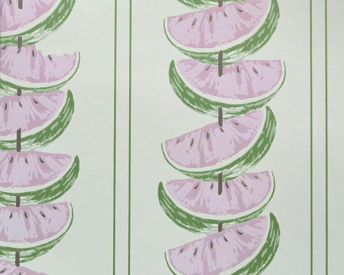 Barneby Gates Watermelon in Pink/Green Wallpaper BG1800102