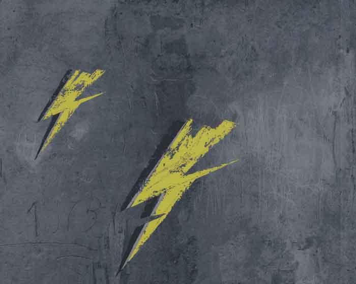 Barneby Gates Bolt From Mars in Yellow/Charcoal Wallpaper BG1900101