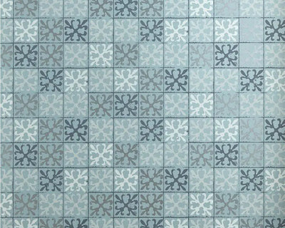Barneby Gates Fleur de Lys Tile Wallpaper in Canteen Blue