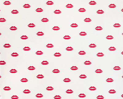 Barneby Gates x Tabitha Webb Lips wallpaper in Red on Cream