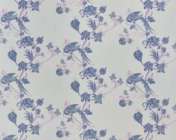 Barneby Gates Vintage Bird Trail in Blue/Pink Wallpaper BG2100201