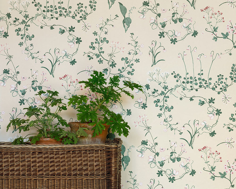 Barneby Gates Botanica Wallpaper Collaboration with Willow Crossley as a feature