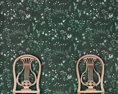 Barneby Gates Botanica Wallpaper Collaboration with Willow Crossley with chairs 
