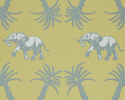 Barneby Gates Elephant Palm in Ochre/Blue Wallpaper BG2100202