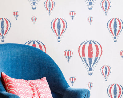 Barneby Gates Hot Air Balloon Wallpaper with a chair