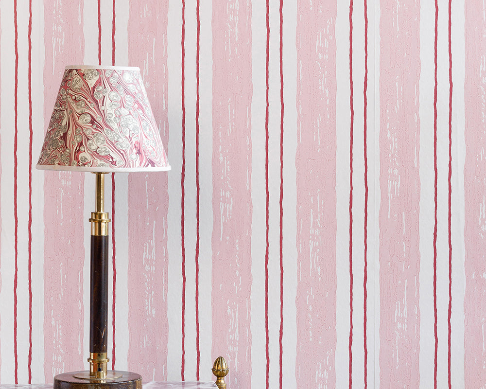 Barneby Gates Painter's Stripe Wallpaper on a wall