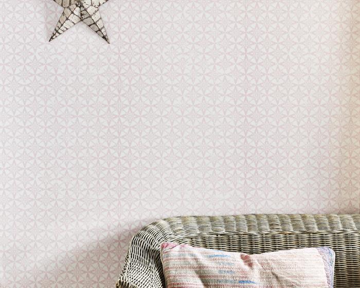 Barneby Gates Star Tile in Pink Wallpaper BG2100201