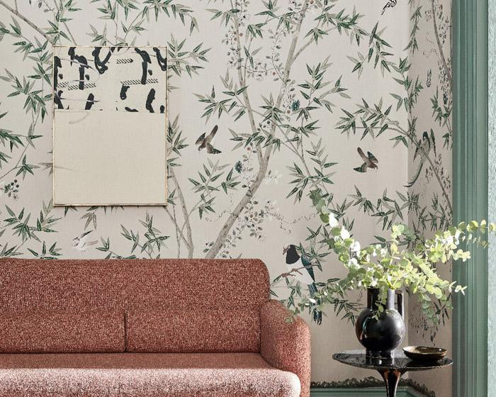 Little Greene Belton Scenic Oyster 0293ASISLAN Wallpaper