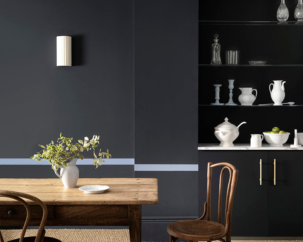 Paint & Paper Library Beyond Blue 658 paint in a dining room