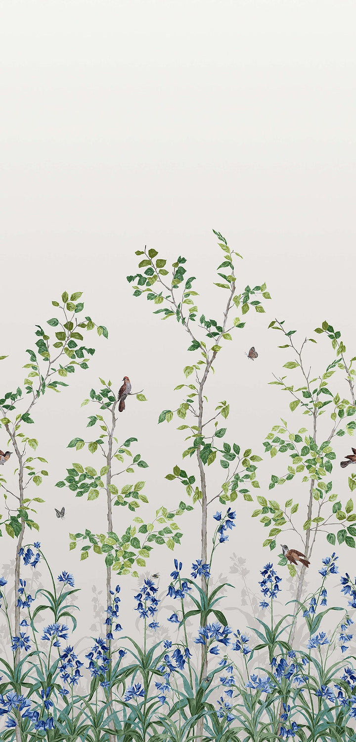 Little Greene Bird & Bluebell Wallpaper