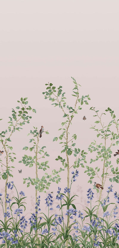 Little Greene Bird & Bluebell Wallpaper