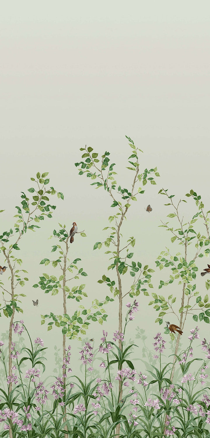 Little Greene Bird & Bluebell Wallpaper