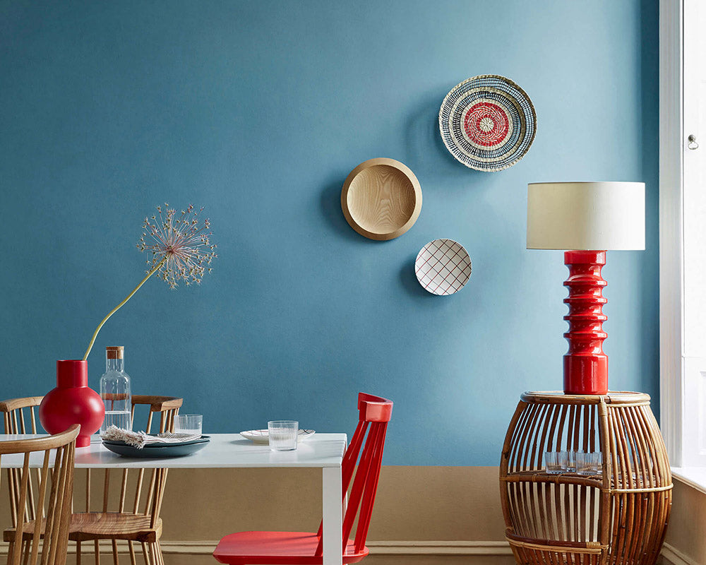 Little Greene Blue Verditer 104 Paint on dining room walls