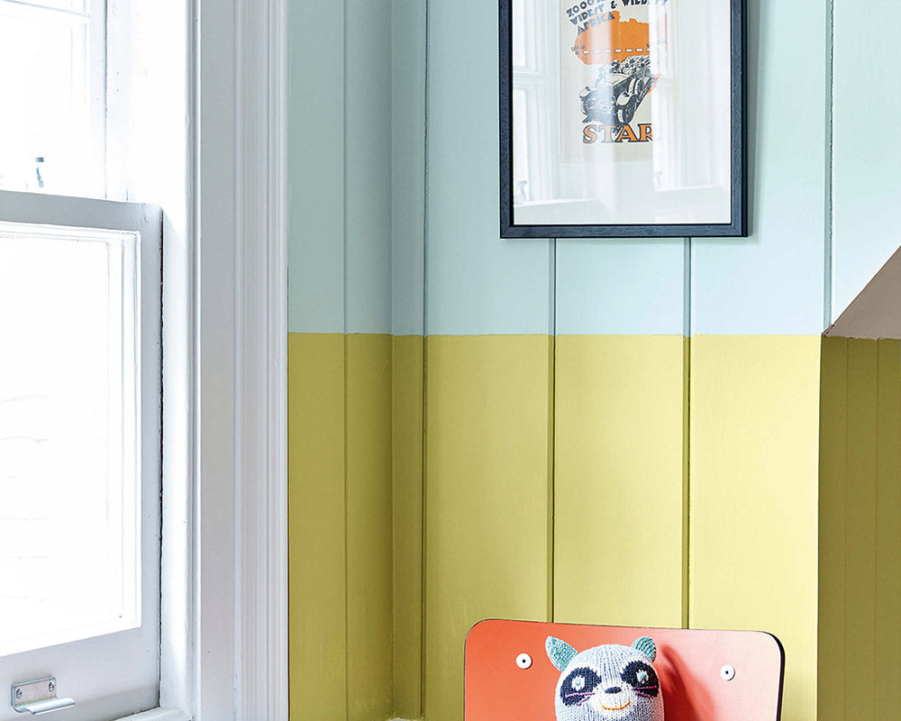 Little Greene Pale Lime 70 Paint on cladding