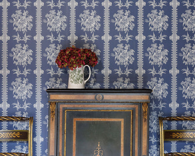 Barneby Gates Asiatic Pheasant Wallpaper Collaboration with Burleigh in a living space