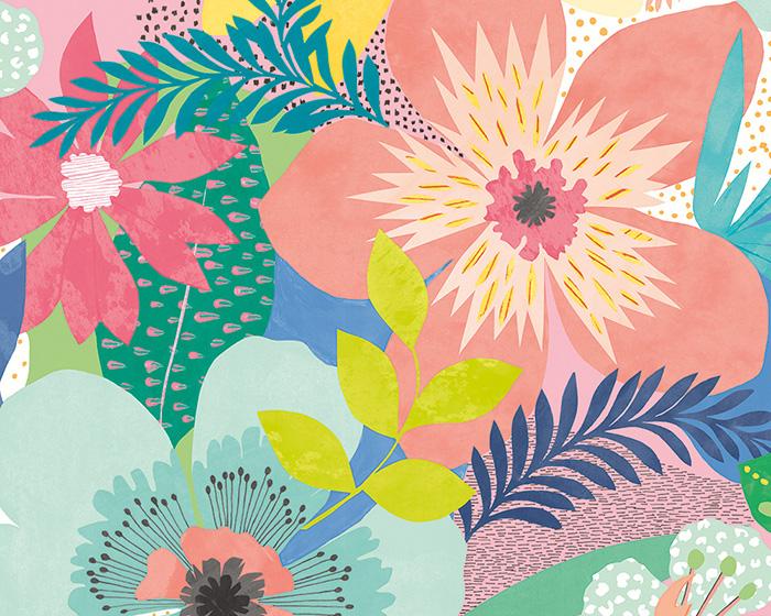 OHPOPSI Floral Riot Citrus Wallpaper CEP50103W