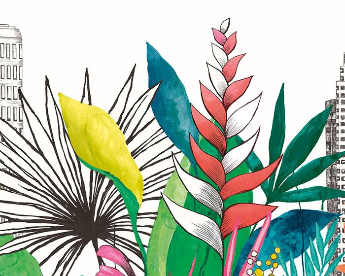 OHPOPSI Urban Tropic Tropical Bright Wallpaper CEP50107W