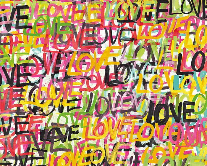 OHPOPSI Love Scribble Multi Riot Wallpaper CEP50119W