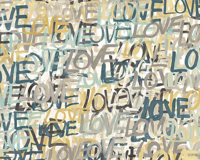 OHPOPSI Love Scribble Polished Cement Wallpaper CEP50121W