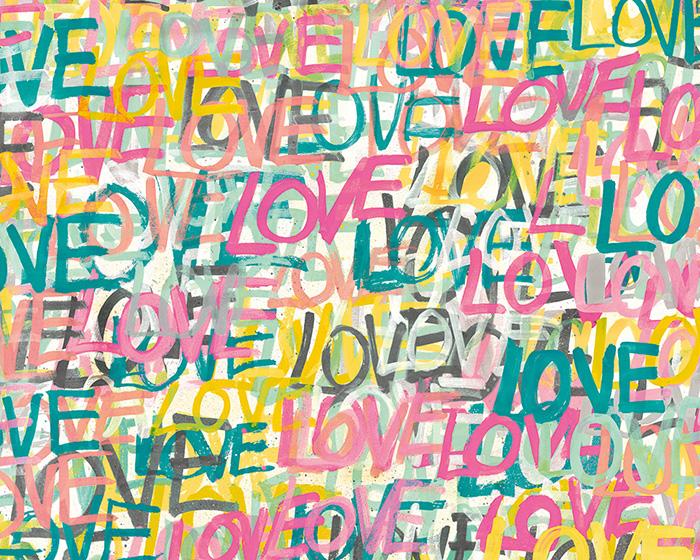 OHPOPSI Love Scribble Pastel Pop Wallpaper CEP50122W