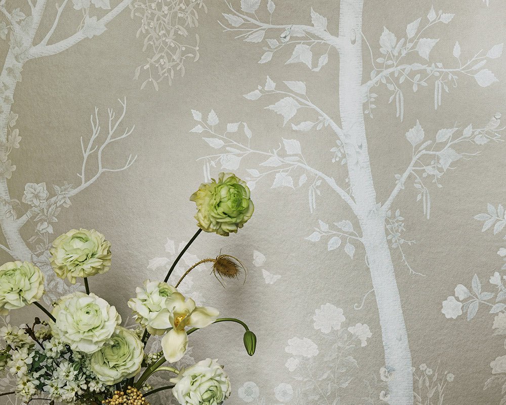 Cole & Son Seasonal Woods Wallpaper on a wall