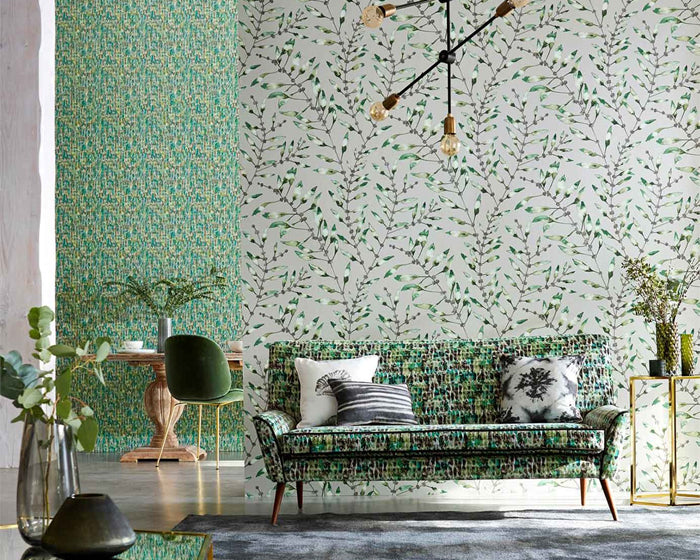 Harlequin Chaconia Wallpaper in a living space