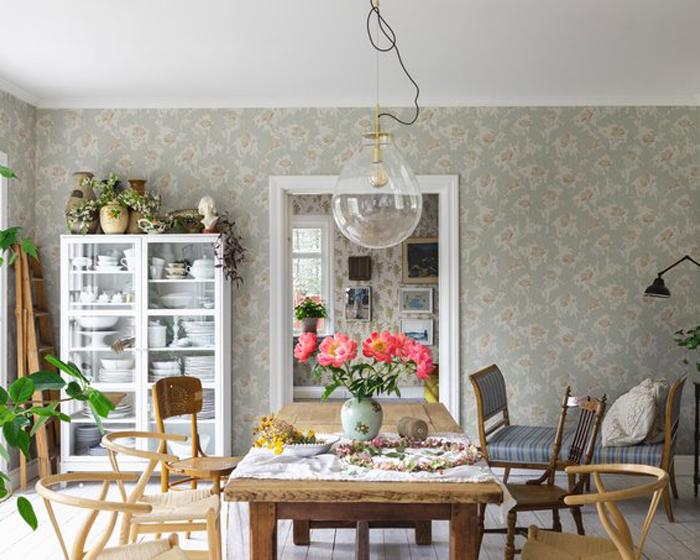 Sandberg Charlotta Spring Green 830-28 Wallpaper