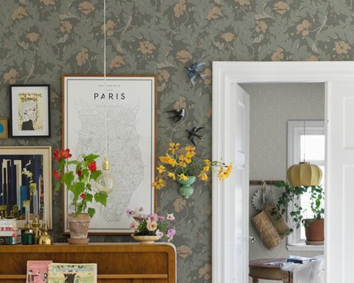 Sandberg Charlotta Forest Green 830-78 Wallpaper