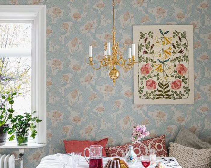 Sandberg Charlotta Sky Blue 830-26 Wallpaper