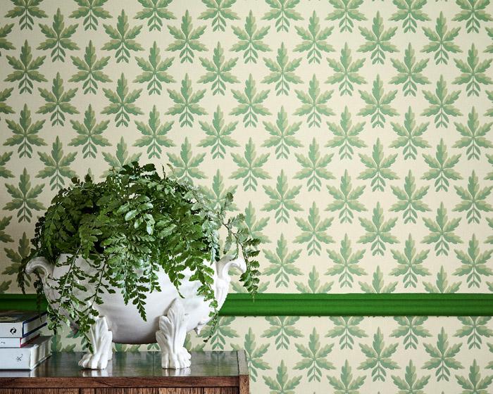 Little Greene Clutterbuck Corinthian Gold 0293ASISLAN Wallpaper