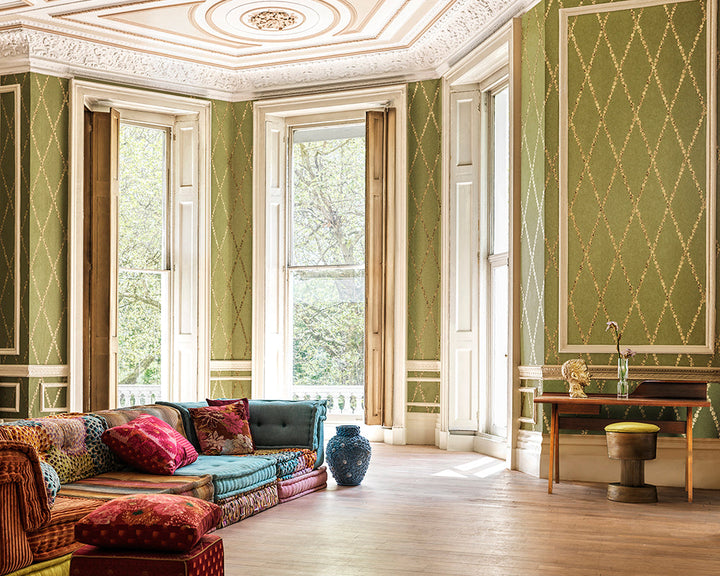 Cole & Son Cammei Wallpaper in a living space