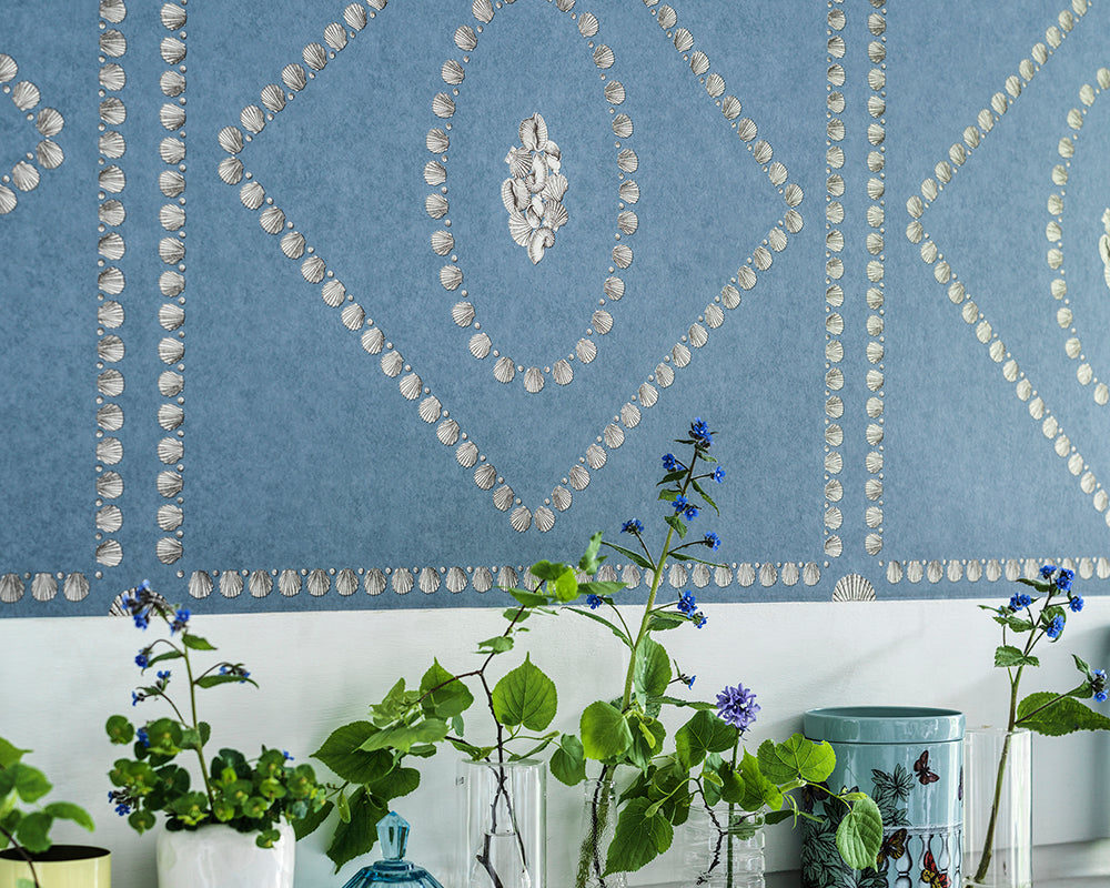 Cole & Son Conchiglie Wallpaper on a wall
