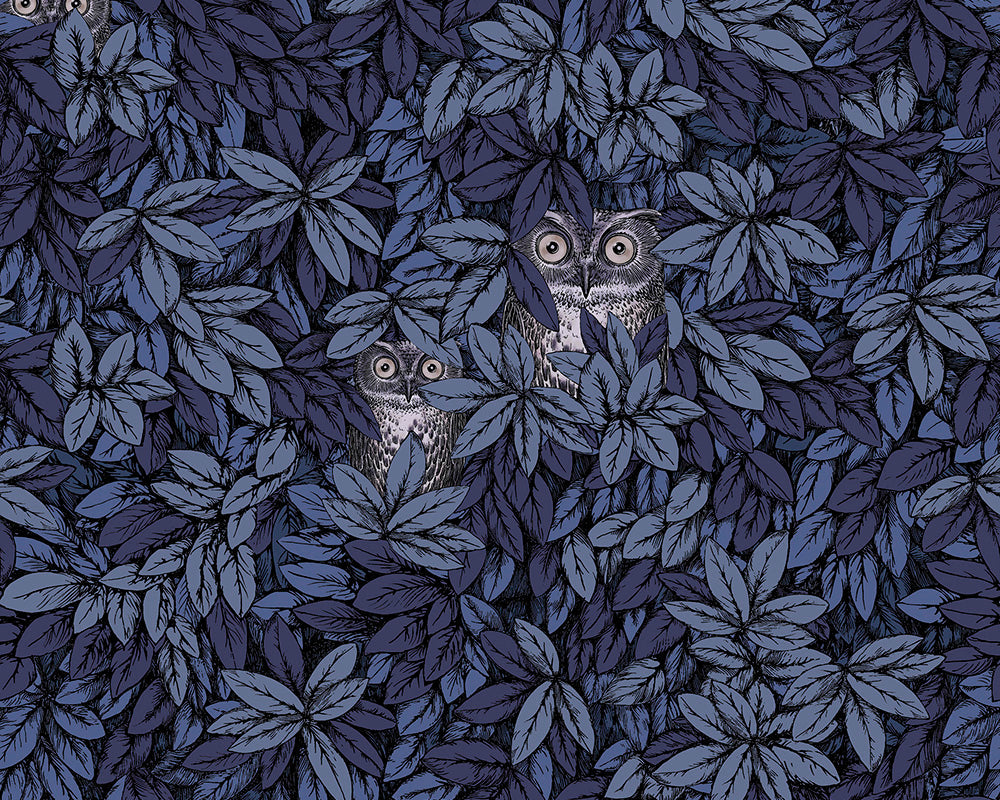 Cole & Son Foglie e Civette Wallpaper