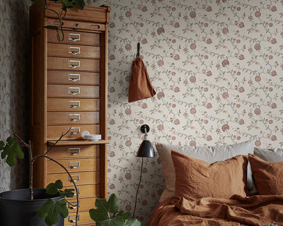Sandberg Adelaide Wallpaper in a bedroom