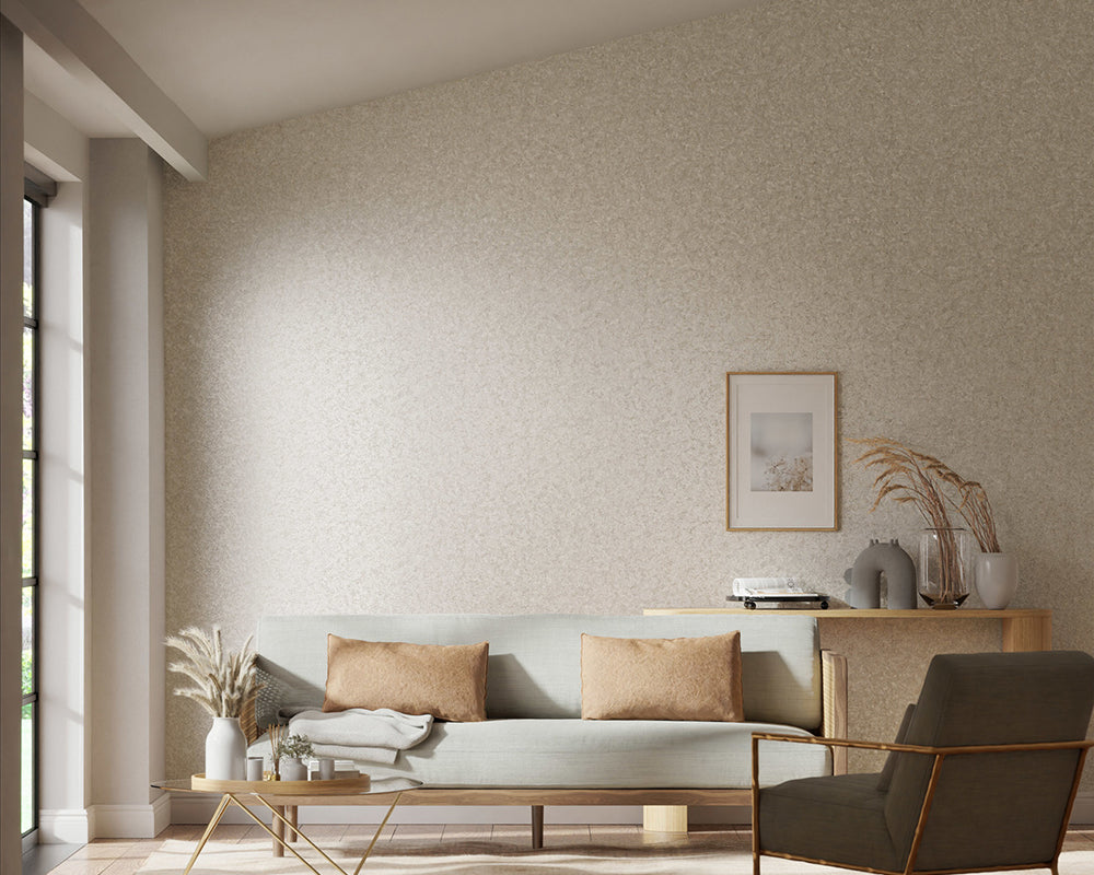 Harlequin Coral Wallpaper in a living room