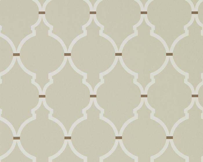 Sanderson Empire Trellis Linen/Cream 216337 Wallpaper