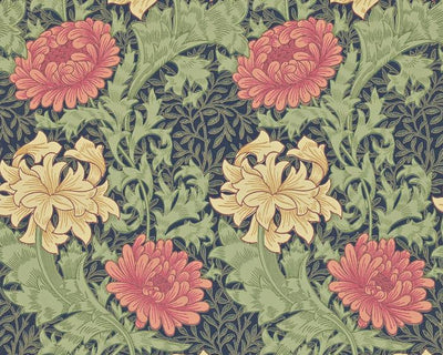 Morris & Co Chrysanthemum Indigo 212549 Wallpaper