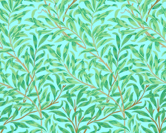 Morris & Co Willow Bough Sky/Leaf Green 216948 Wallpaper