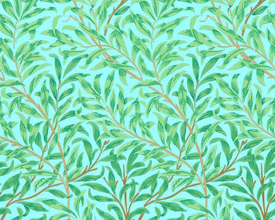 Morris & Co Willow Bough Sky/Leaf Green 216948 Wallpaper
