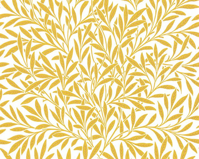 Morris & Co Willow Yellow 216963 Wallpaper