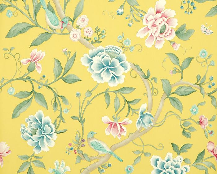 Sanderson Porcelain Garden Rose/Linden DCAVPO102 Wallpaper