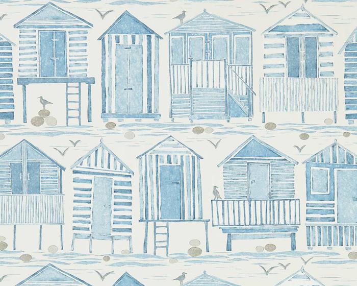 Sanderson Beach Huts Marine 216560 Wallpaper