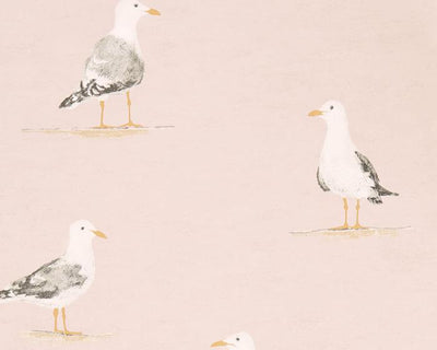 Sanderson Shore Birds Blush 216562 Wallpaper