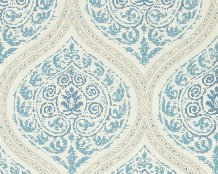 Sanderson Caspian Madurai Indigo 216754 Wallpaper