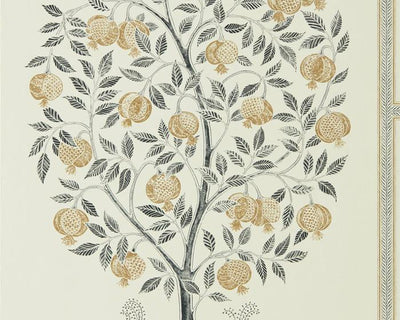 Sanderson Caspian Anaar Tree Charcoal/Gold 216791 Wallpaper
