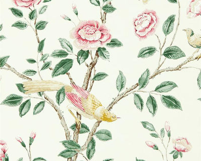 Sanderson Caspian Andhara Rose/Cream 216795 Wallpaper
