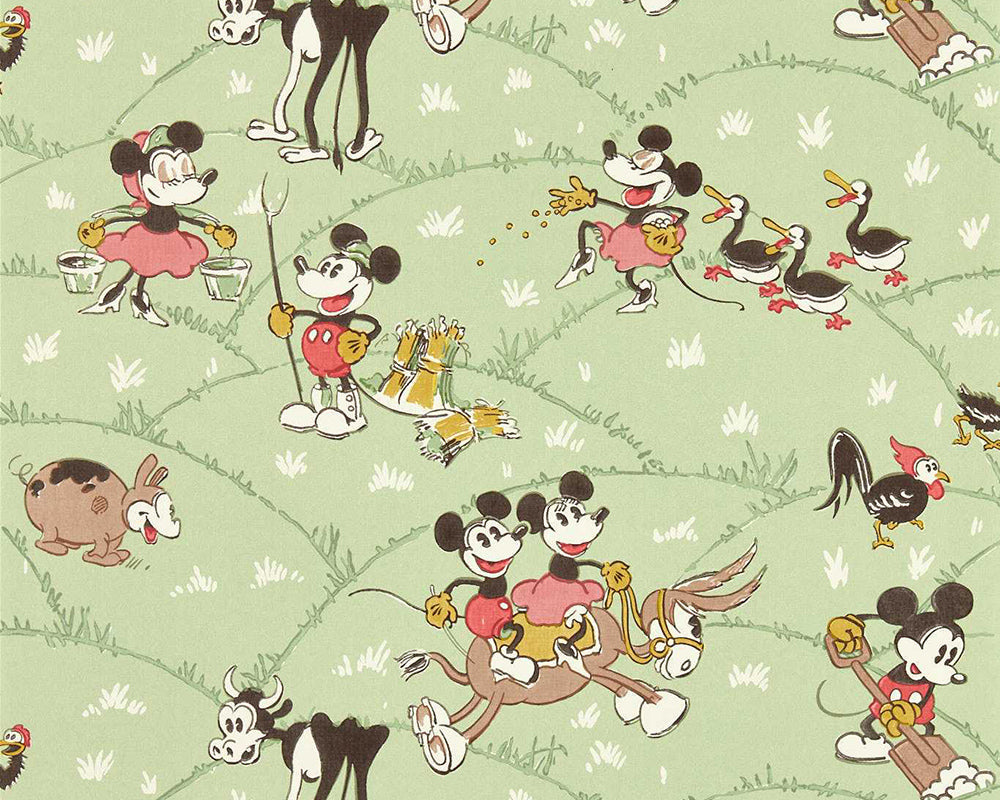 Sanderson Mickey at the Farm Wallpaper
