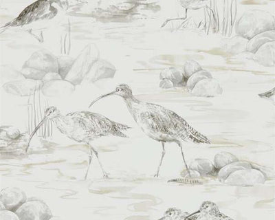 Sanderson Estuary Birds Chalk/Sepia 216493 Wallpaper